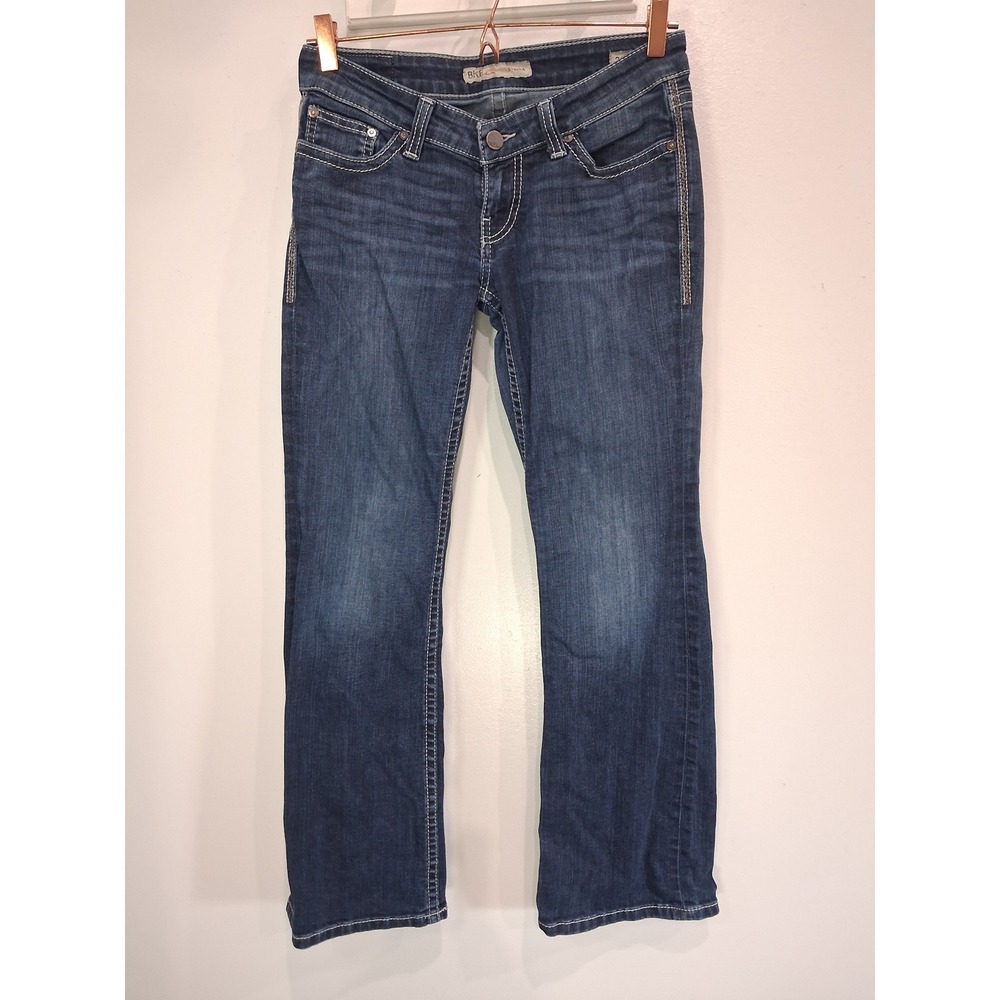 BKE Stella Low Rise Bootcut Jeans Dark Wash Blue Size 26S 26x29.5